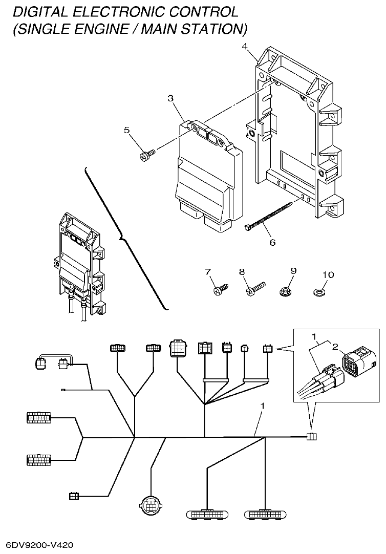 Yamaha F300DET, FL300DET DEC 2 (SINGLE) parts diagram